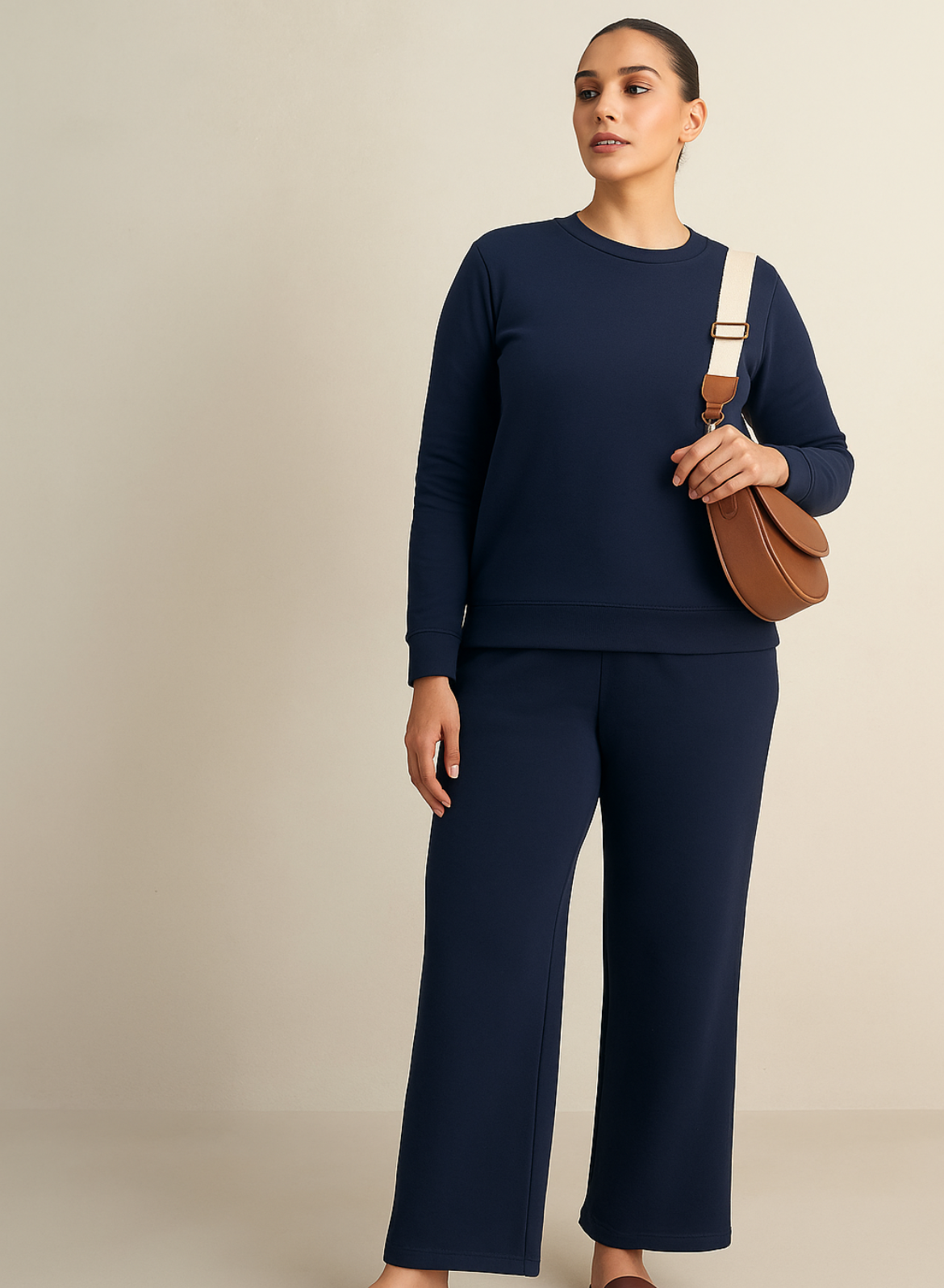 Bold Blue Cotton Sweatshirt & Jogger Co-ord Set