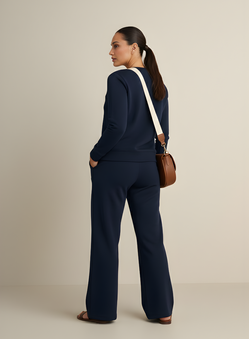 Bold Blue Cotton Sweatshirt & Jogger Co-ord Set