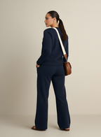 Bold Blue Cotton Sweatshirt & Jogger Co-ord Set