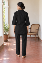 Pathani Co-ord Set - Black