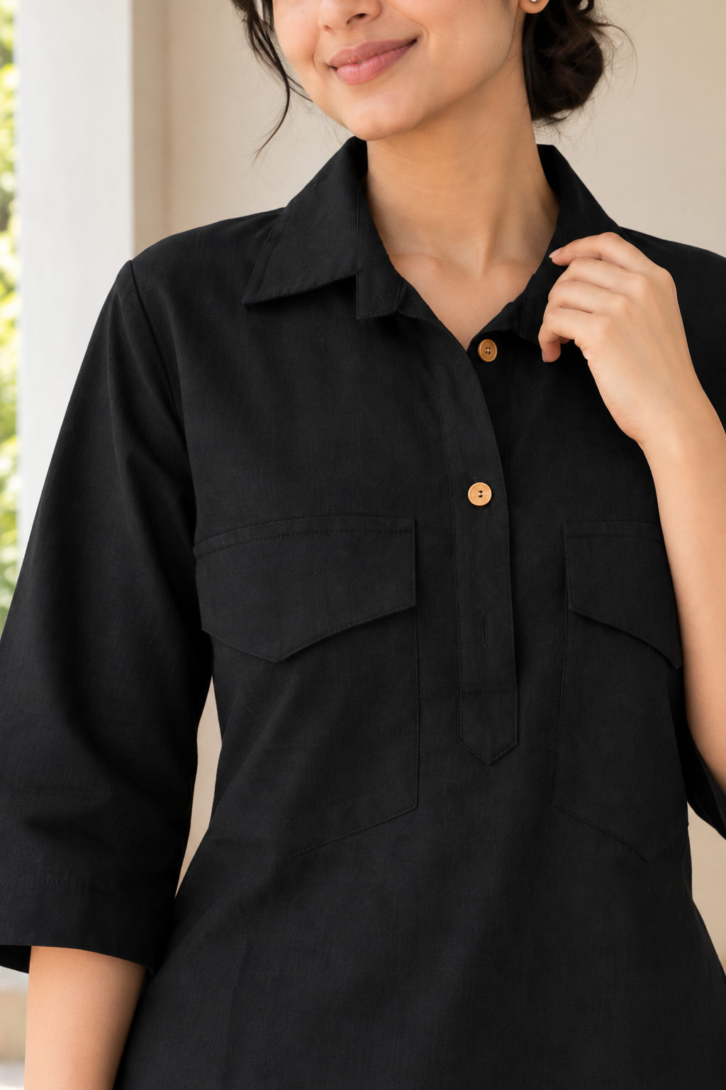 Pathani Co-ord Set - Black
