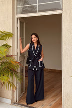 Navy Relaxed Blazer & Pant Co-ord Set