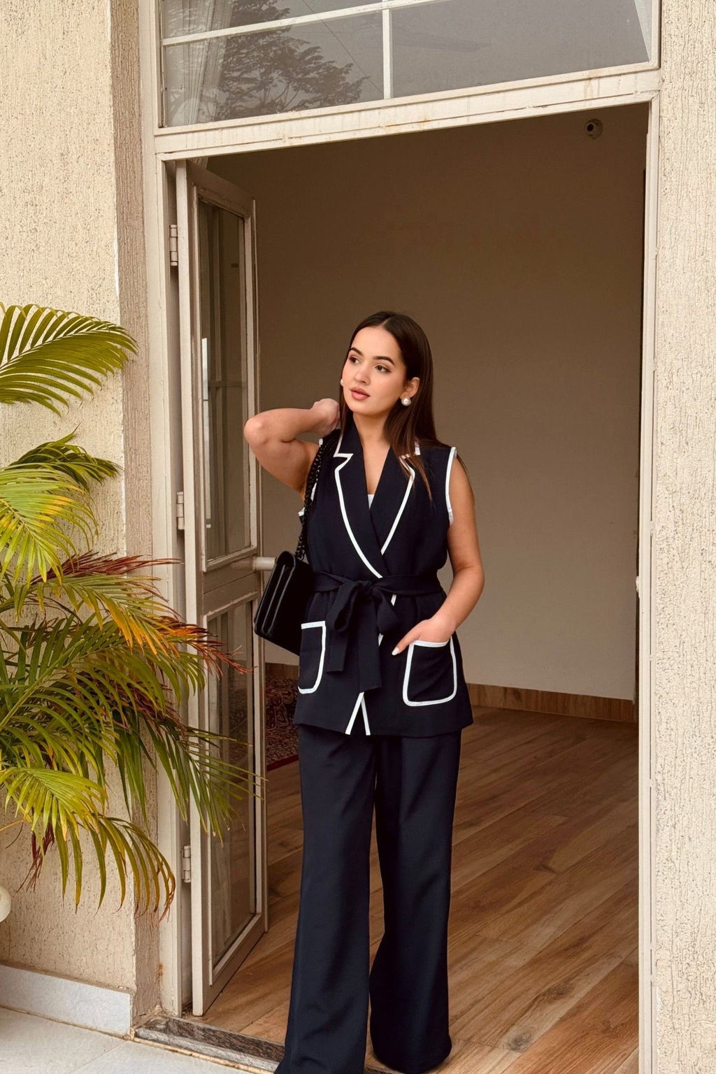 Navy Relaxed Blazer & Pant Co-ord Set