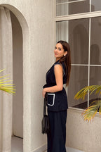 Navy Relaxed Blazer & Pant Co-ord Set
