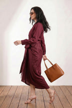 Wine wrap Russian silk co-ord set
