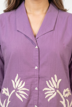Lavender floral appliqué co-ord set