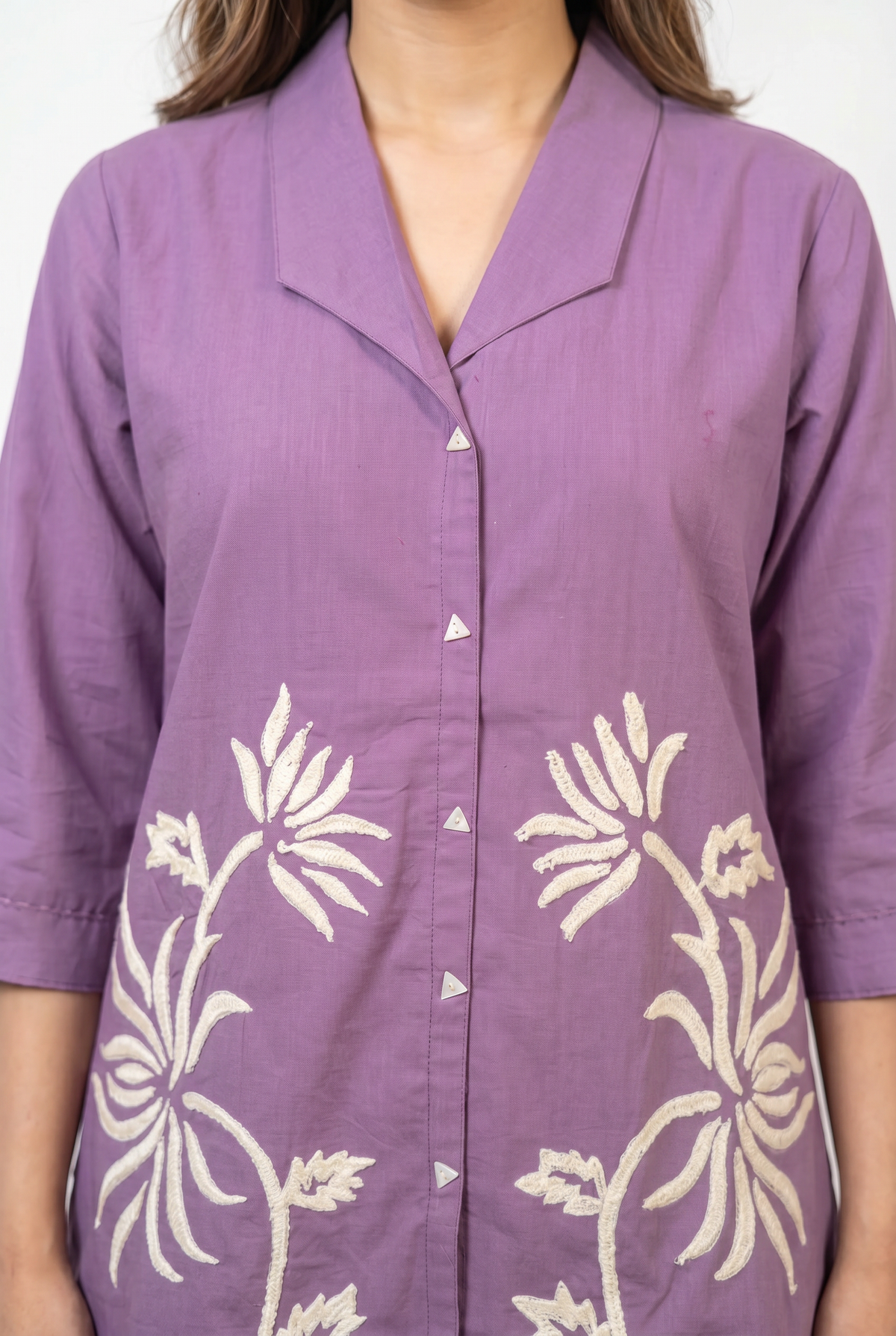 Lavender floral appliqué co-ord set