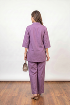 Lavender floral appliqué co-ord set