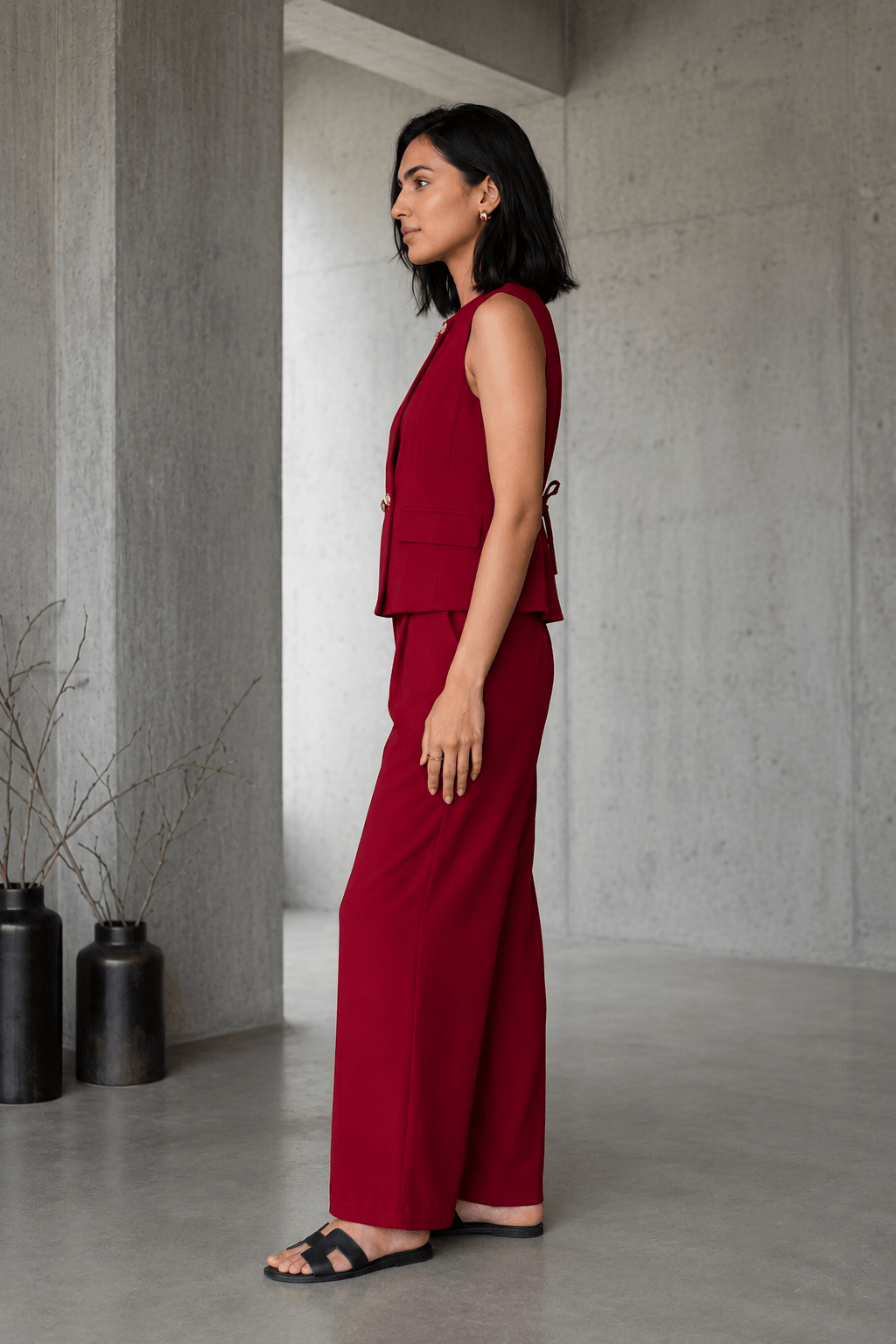 Maroon Everyday Viscose Co-ord Set