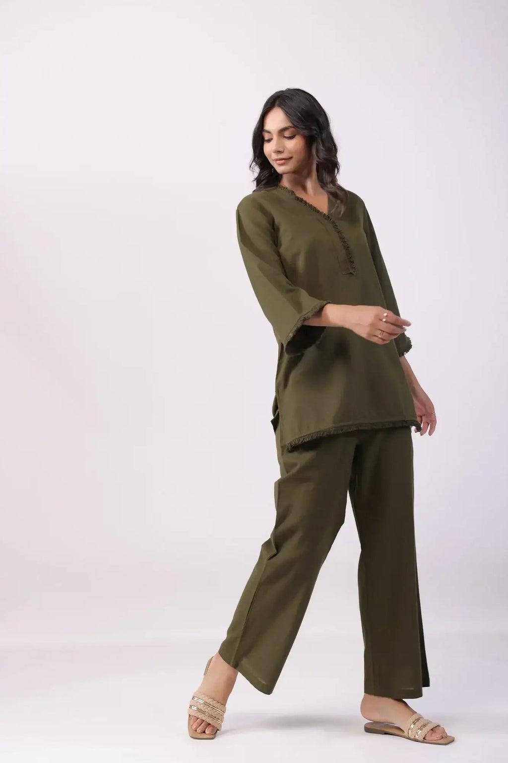 Olive green co-ord set