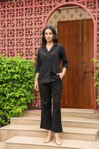 Black Double-Breasted Blazer & Trouser Co-ord Set