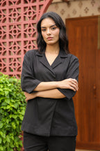 Black Double-Breasted Blazer & Trouser Co-ord Set