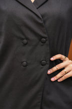 Black Double-Breasted Blazer & Trouser Co-ord Set