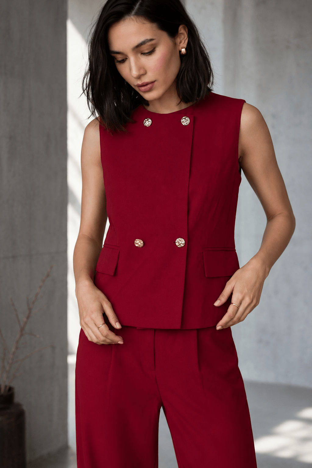 Maroon Everyday Viscose Co-ord Set