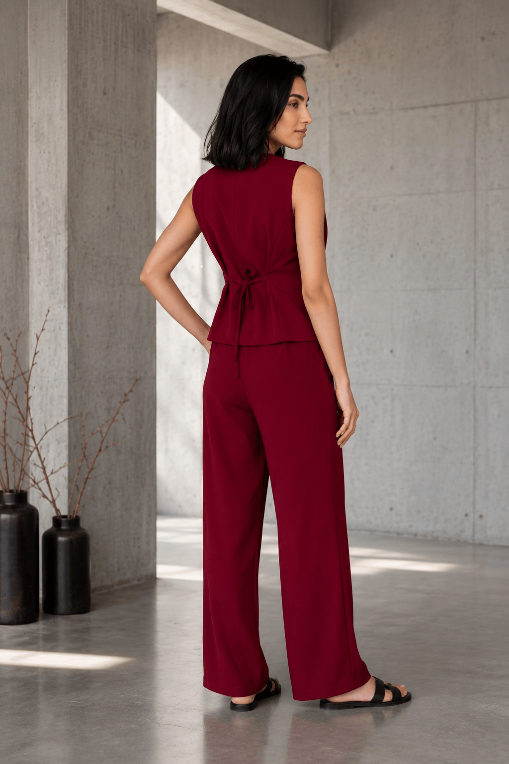 Maroon Everyday Viscose Co-ord Set