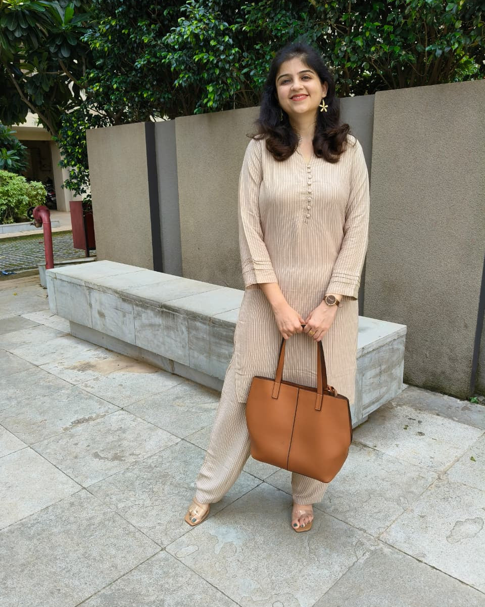 Cream textured crepe co-ord set