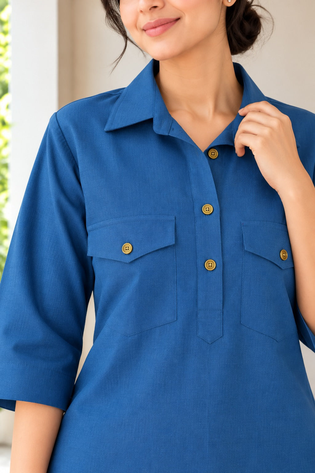 Pathani Co-ord Set - Blue