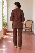 Pathani Co-ord Set - Brown