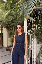 Navy Blue Everyday Viscose Co-ord Set
