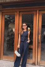 Navy Blue Everyday Viscose Co-ord Set