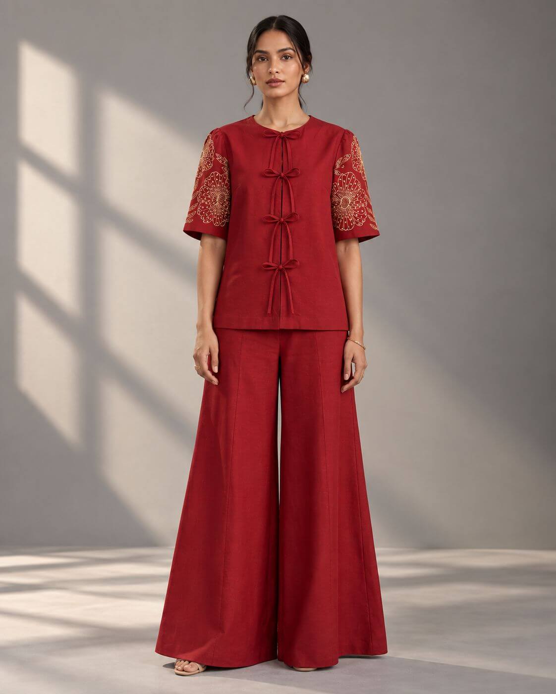 Crimson zardosi co-ord set
