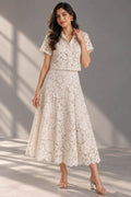 Ivory floral lace co-ord set