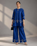 Royal blue zardosi co-ord set
